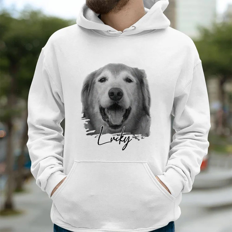 Custom Pet Portrait Dog Hoodie