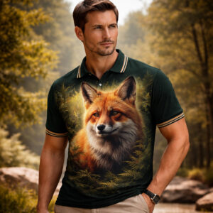 Fox Graphic Polo Forest Animal