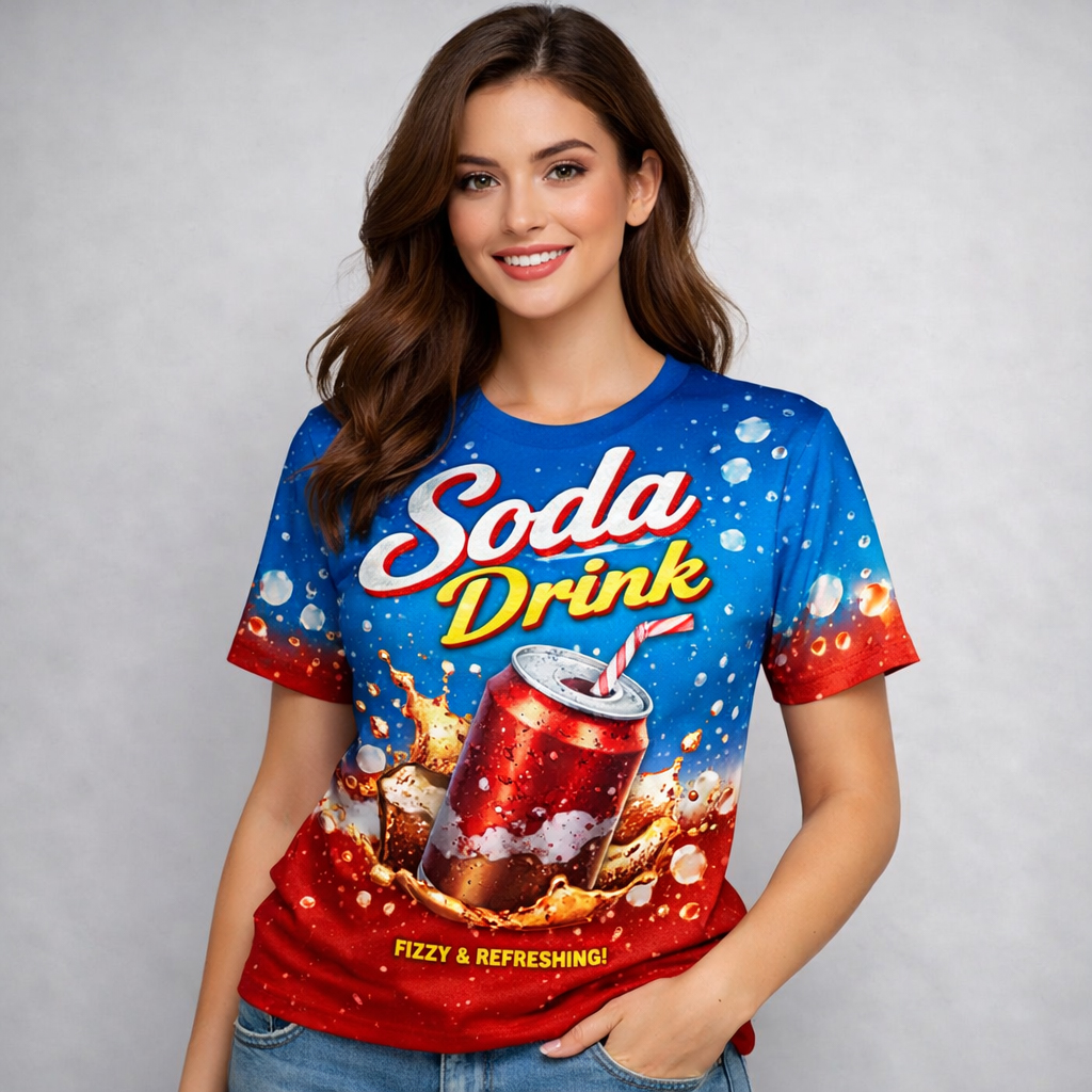 Soda Drink T-Shirt Fizzy Beverage